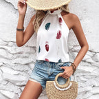 Women's Fashionable Casual Halter Neck Tank Top