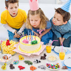 Celltestria 50Pcs Mini 3D Printed Animals – Flexible Articulated Figurines for Party Favors