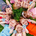 Celltestria 24-Pack Valentine Slap Bracelets with Cards – Kids Party Favors & Classroom Gifts