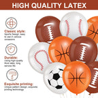 Censen 45 Pieces Sports Balloons 12 Inch – Latex Balloons for Football, Basketball, Baseball & Soccer Party Decor