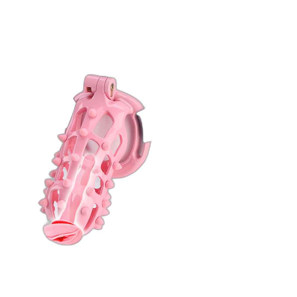 Gorse - Spiked Chastity Cage With Belt and Catheter