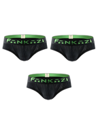 3 Pack Men's Striped U-Pouch Breathable Casual Briefs
