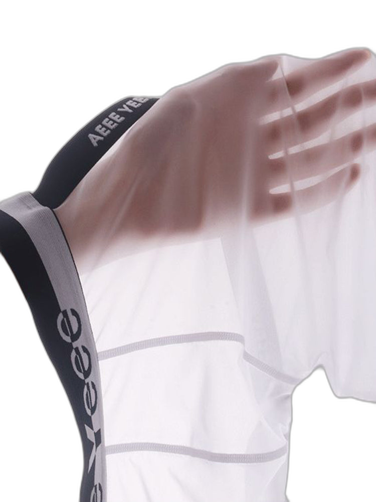 Men's Ice Silk Hip Hollow Mesh Boxer Briefs