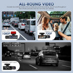 1080P WiFi Dash Cam Front & Interior Car Camera with Night Vision (32GB Included)