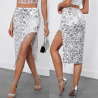 Fringe And Sequin Midi Skirt