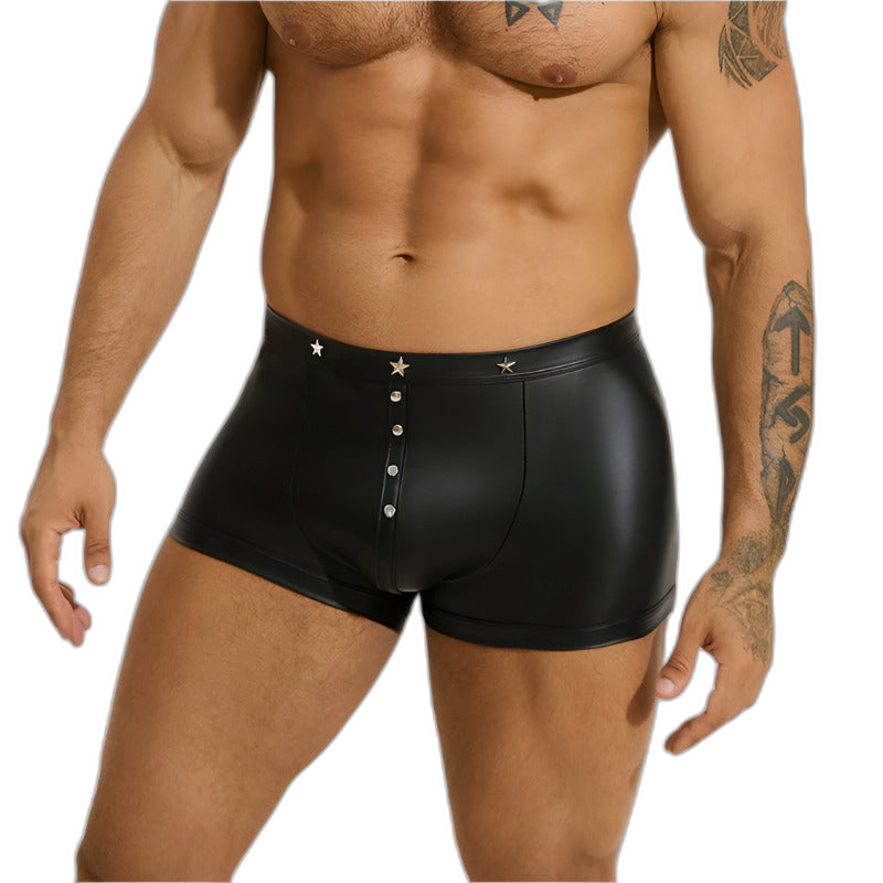 Leather Star Boxer Briefs