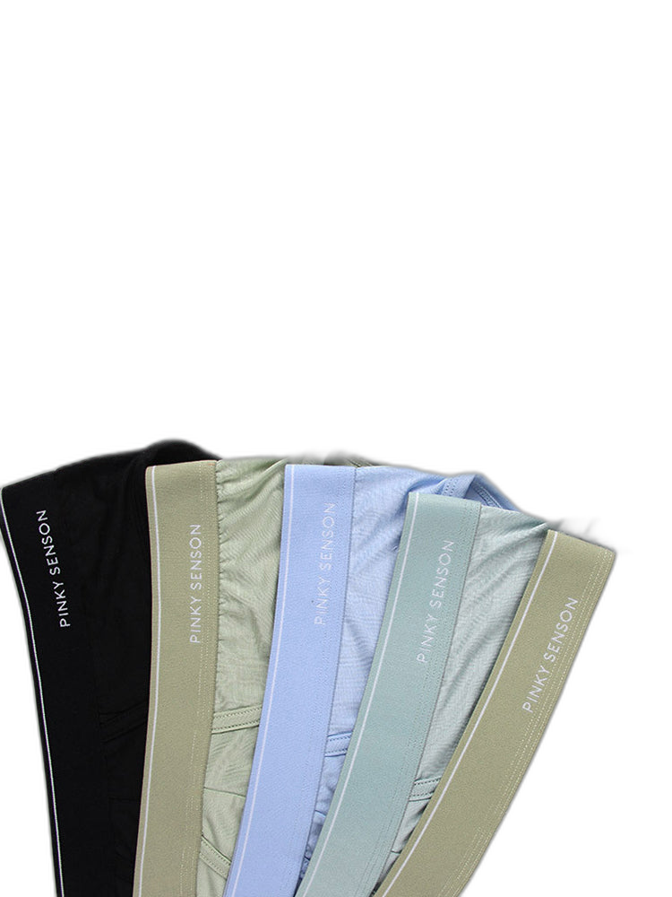 4 Pack Men's Modal Skin-Friendly Solid Color Mid-Rise Briefs