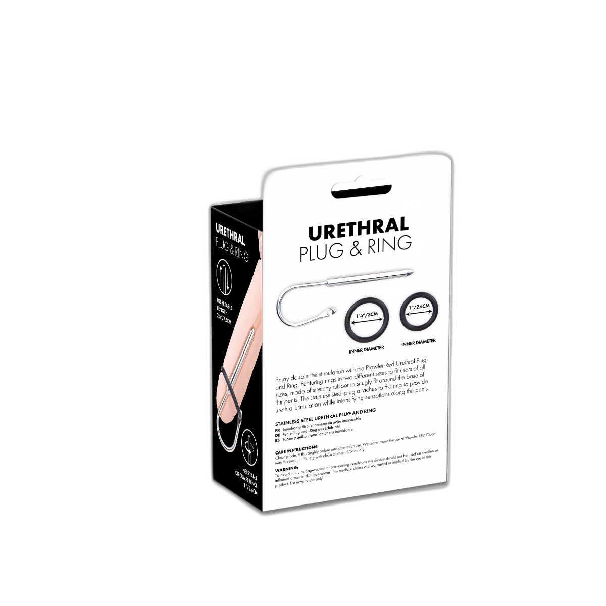 Prowler RED Urethral Plug & Ring Silver Black