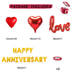 Chamrrille Anniversary Decorations Kit – 1000 Rose Petals & Red Heart Balloons
