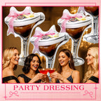 Charnoel 4-Pack Giant Espresso Martini Balloons – Cocktail Party Decor for Bachelorette & Bridal Showers