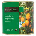 Chef's Larder Mandarin Segments in Light Syrup 2.65kg (Drained Weight 1.5kg)