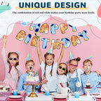 Chiisong Blue Dog Birthday Banner – Blue & Orange Party Decorations
