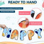 Chiisong Blue Dog Birthday Banner – Blue & Orange Party Decorations