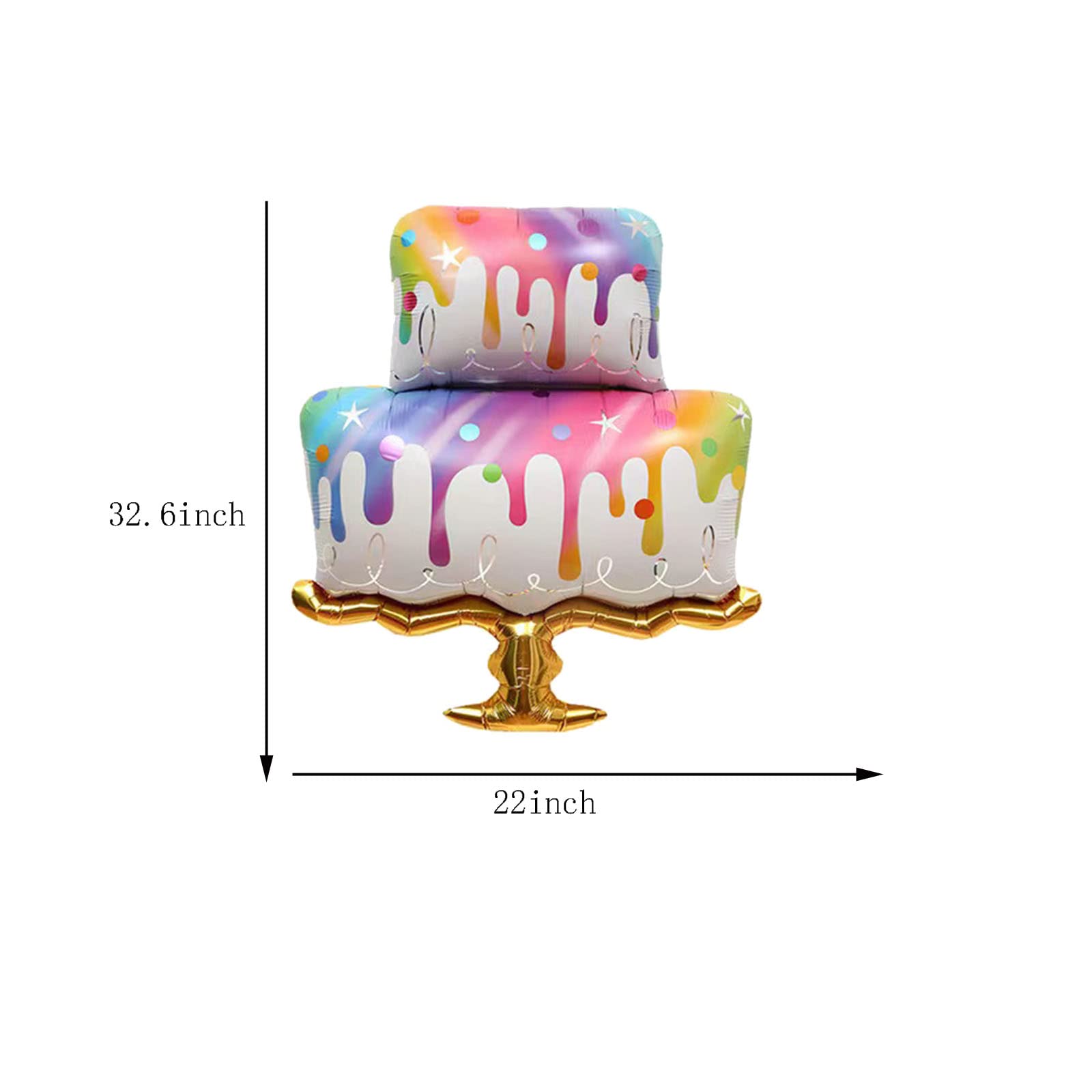 CHIL 2PCS Big Happy Birthday Balloon – Large Foil Mylar Balloons for Party Decor