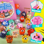 ChildFun 24-Piece Animal Pop Fidget Toys with Suction Cups | Party Favors & Prizes