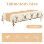 Childom Easter Party Supplies - 147 Pcs Bunny Themed Disposable Dinnerware Set with Tablecloths