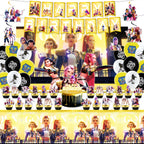 Chinovi Demon Hunters Birthday Decorations Set – Banner, Backdrop, Balloons & More for Kpop Theme Parties