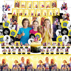 Chinovi Demon Hunters Birthday Decorations Set – Banner, Backdrop, Balloons & More for Kpop Theme Parties