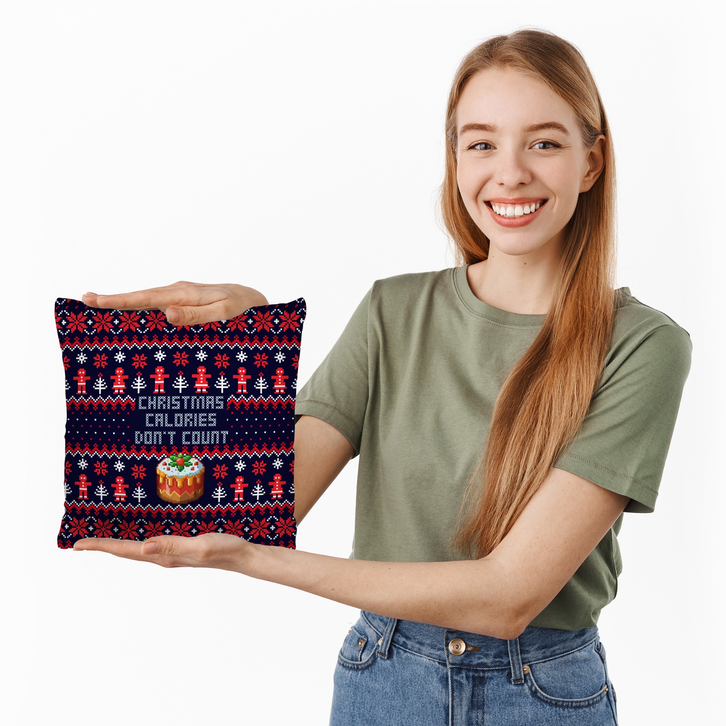 Christmas Calories don't Count! - Cushion - Two Sizes