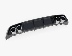 Maxton Design -  Rear Valance + Exhaust Ends Imitation Audi A6 S-Line / S6 C8 / C8 Facelift