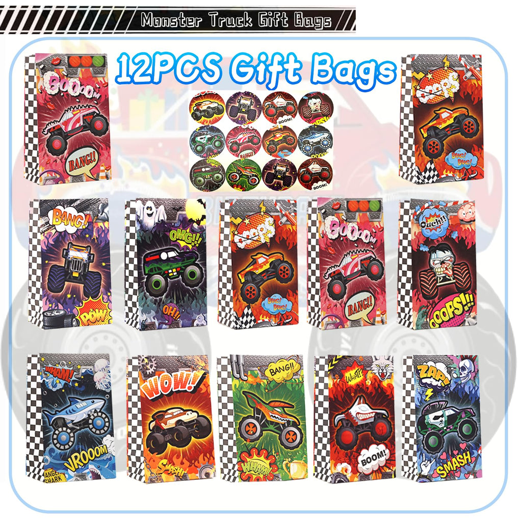 CHSLtmxq 110-Pieces Monster Truck Party Favors Set | Monster Jam Birthday Decorations