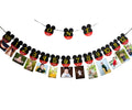 CHuangQi Mickey Themed Birthday Photo Banner & ONE High Chair Banner NB–12M