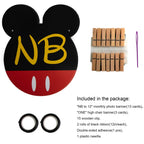 CHuangQi Mickey Themed Birthday Photo Banner & ONE High Chair Banner NB–12M
