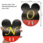 CHuangQi Mickey Themed Birthday Photo Banner & ONE High Chair Banner NB–12M