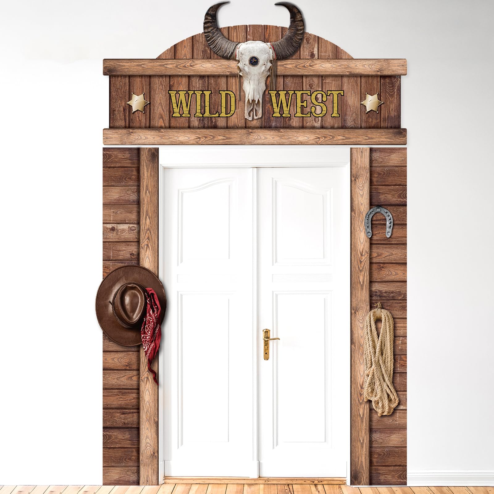 CHUNNIN West Cowboy Party Door Decoration | Wild West Saloon Banner