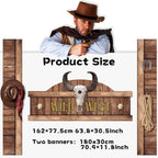 CHUNNIN West Cowboy Party Door Decoration | Wild West Saloon Banner