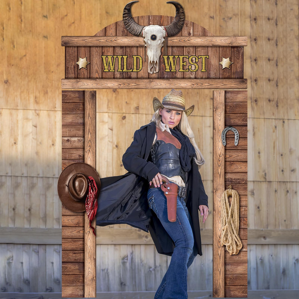 CHUNNIN West Cowboy Party Door Decoration | Wild West Saloon Banner