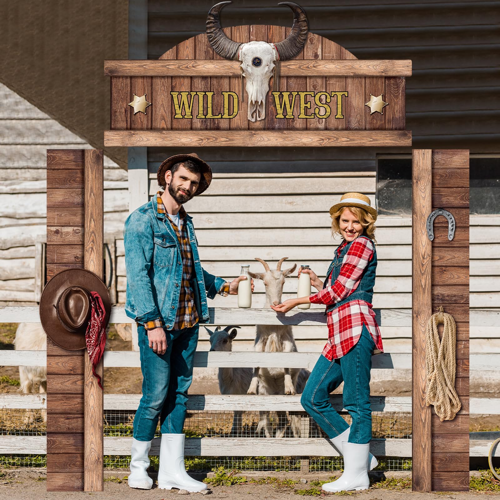 CHUNNIN West Cowboy Party Door Decoration | Wild West Saloon Banner