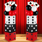 CHUNNIN 60-Piece Casino Theme Party Decoration Set | Dice Boxes, Balloons & Giant Cards
