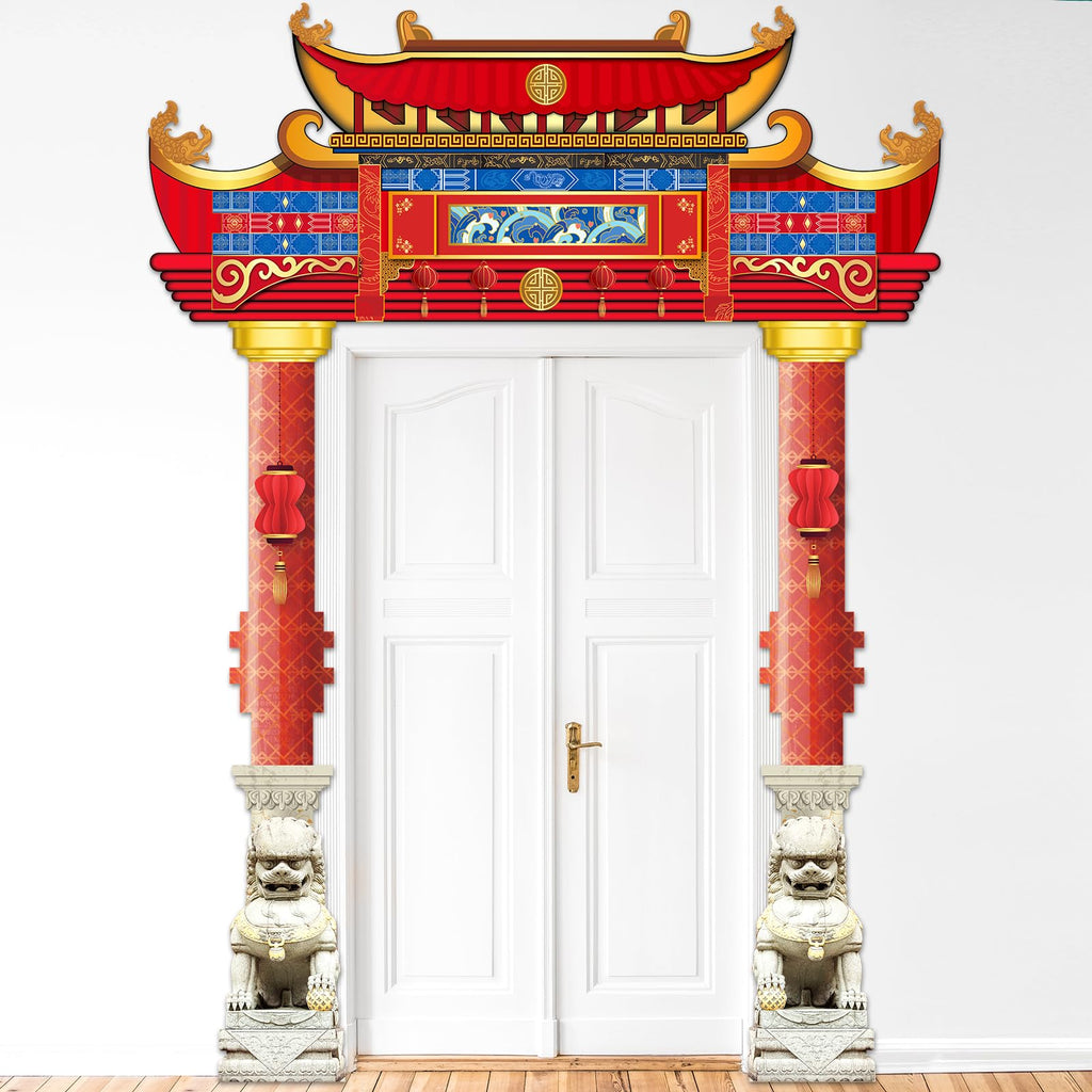 CHUNNIN Chinese New Year Door Banner 2026 – Lunar Festival Backdrop Set with Ropes