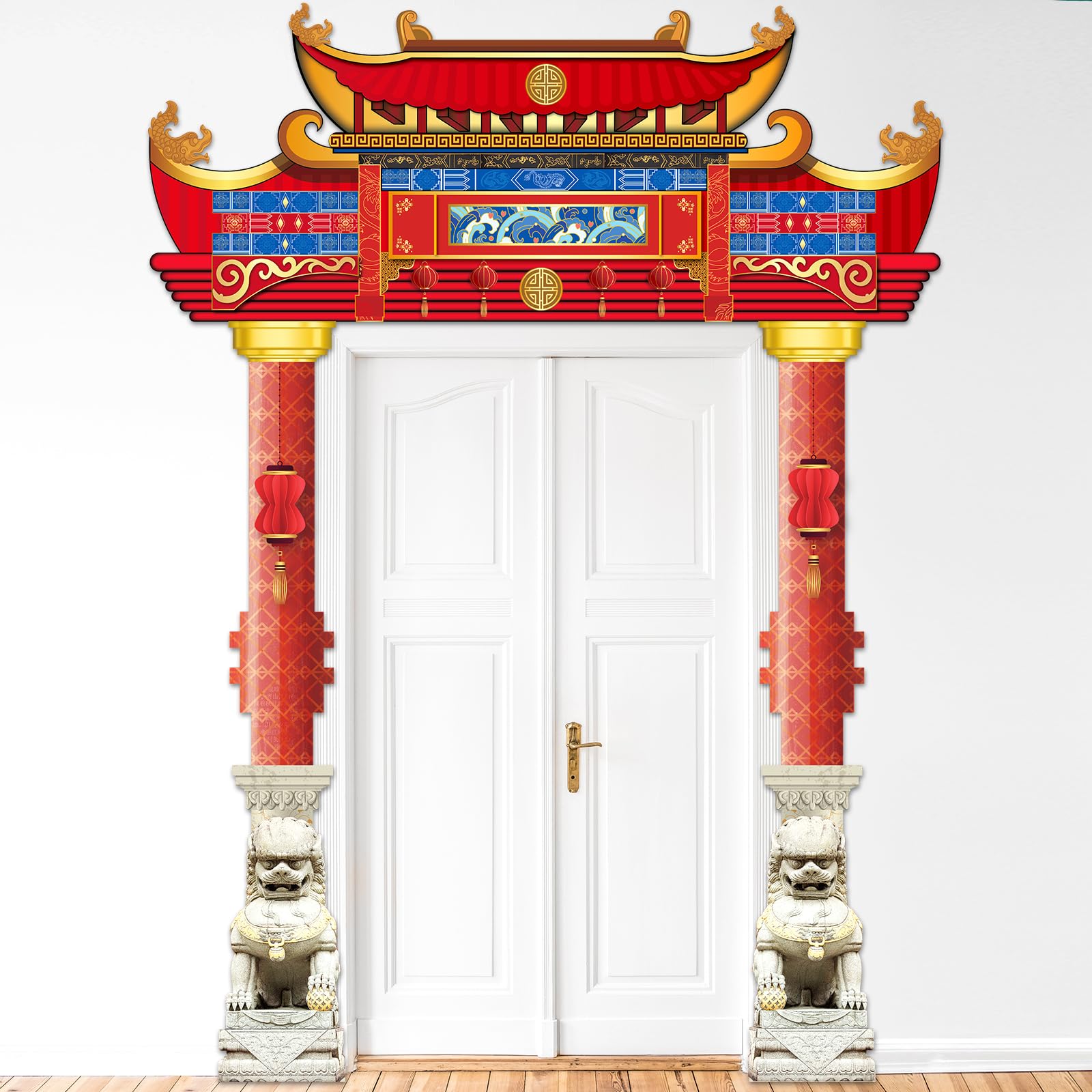 CHUNNIN Chinese New Year Door Banner 2026 – Lunar Festival Backdrop Set with Ropes