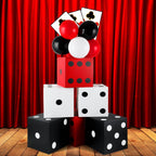 CHUNNIN 60-Piece Casino Theme Party Decoration Set | Dice Boxes, Balloons & Giant Cards