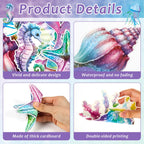 CHUNNIN Mermaid Birthday Decorations Kit — Ocean Mermaid Centerpieces, Hanging Swirls & Banner