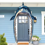 CHUNNIN Shark Party Porch Banner – Ocean Shark Door Decoration & Photo Backdrop