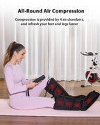 CINCOM Leg Massager with Heat & Compression – 360° Foot & Calf Massage