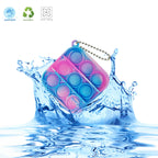 Clanam 60 Pcs Mini Pop Bubble Fidget Toys – Silicone Keychain Set for Party Favors, Classroom Prizes