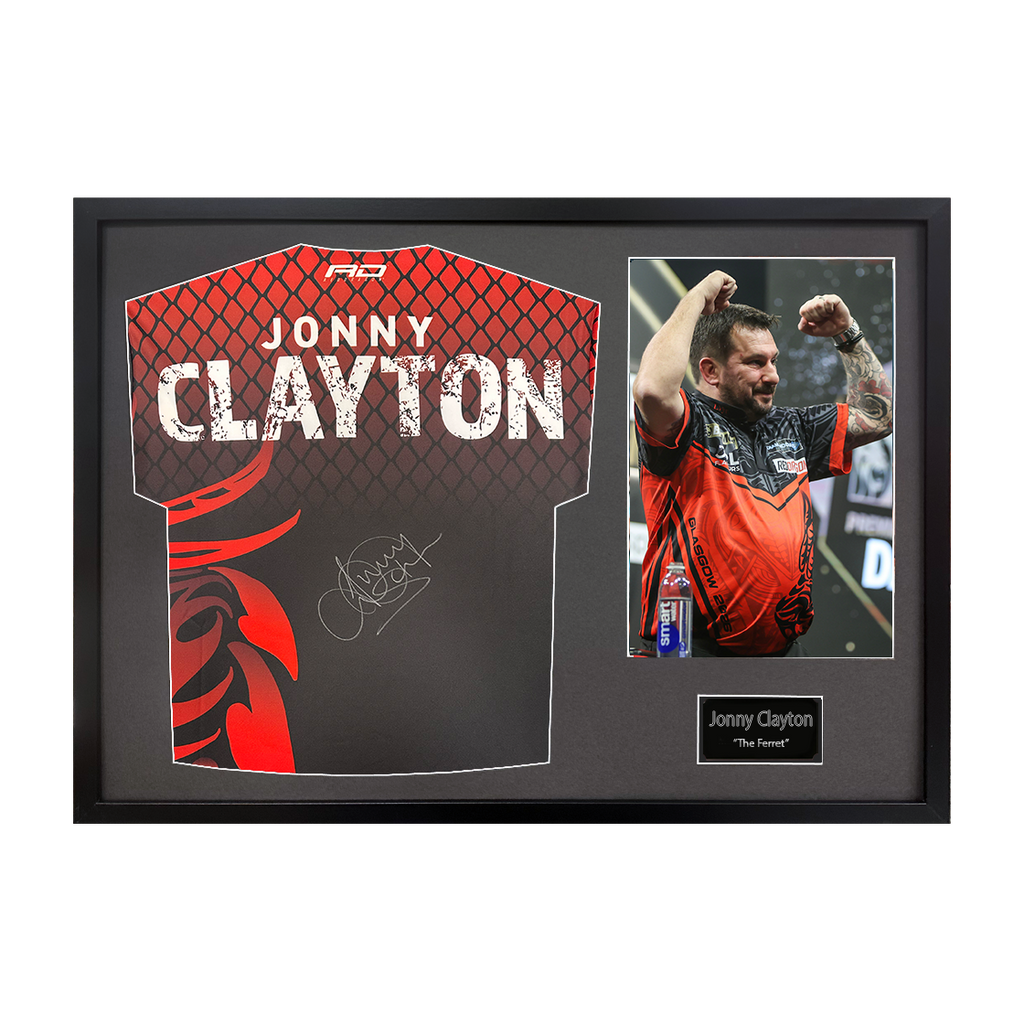 Jonny Clayton Signed Shirt Classic Frame