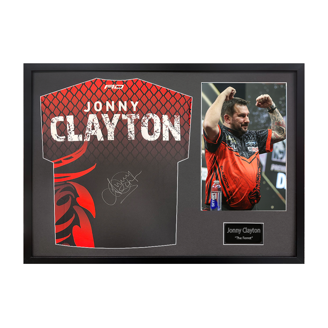 Jonny Clayton Signed Shirt Classic Frame