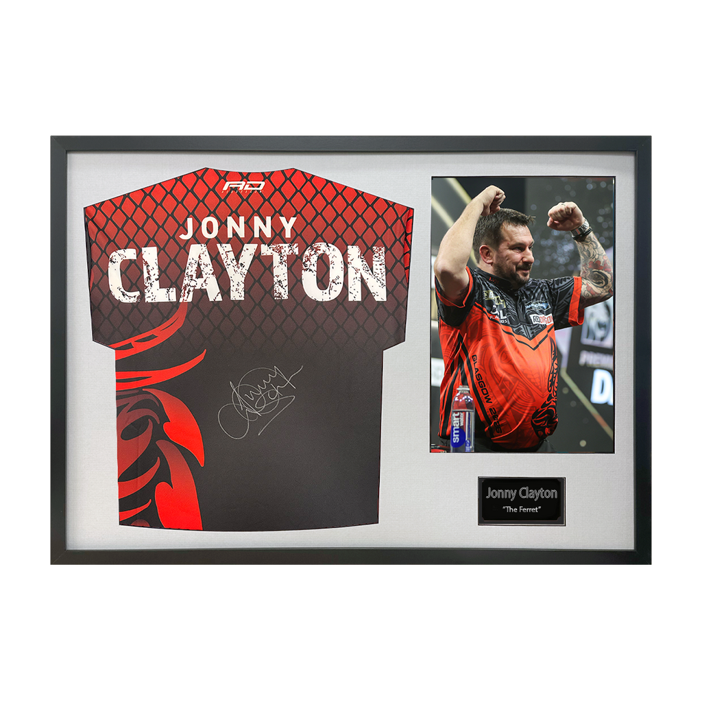 Jonny Clayton Signed Shirt Classic Frame