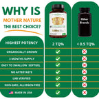 Mother Nature Organics Organic Black Seed Oil Capsules 1000mg – 180ct, 3-Month Supply, Cold-Pressed Nigella Sativa from Turkey