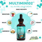 Clean Nutraceuticals Sea Moss Drops – Organic Multimineral Sea Moss Liquid with Ashwagandha & Black Seed Oil
