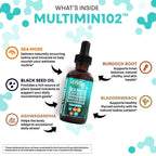 Clean Nutraceuticals Sea Moss Drops – Organic Multimineral Sea Moss Liquid with Ashwagandha & Black Seed Oil