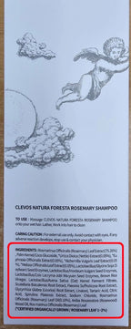 Clevos Natura Foresta Rosemary Shampoo – Organic, Hypoallergenic, Sulfate-Free, EWG Verified, BDIH Certified (530ml)