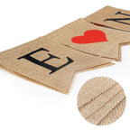 CNVOILA Be Mine Burlap Valentine Banner with 28-Piece Felt Heart Garland