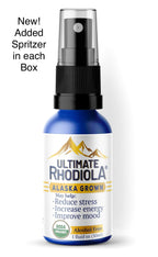 Ultimate Rhodiola® Alaska Grown, Alcohol Free, Certified Organic Rhodiola rosea Tincture, CO2 extracted, Reduce Stress, Improve Energy and Mood, Adaptogen, Nootropic, 3rd Party Tested