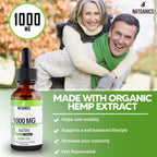 Organic Hemp Oil 1000mg - Ultra Premium CO2-Extracted Hemp Oil Drops | Made in USA